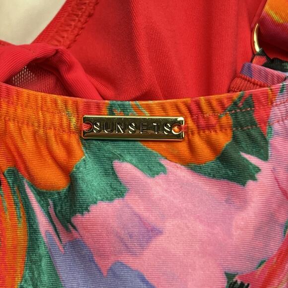 Sunsets Tankini Top 38G Hummingbird Cove NWT $106 Adjustable Strap Underwire - Picture 6 of 14